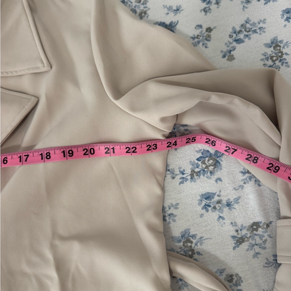 Bagatelle Beige Double-Breasted Trench Coat - Picture 10 of 10